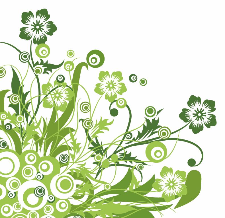 free vector Green Floral Design Vector Graphic